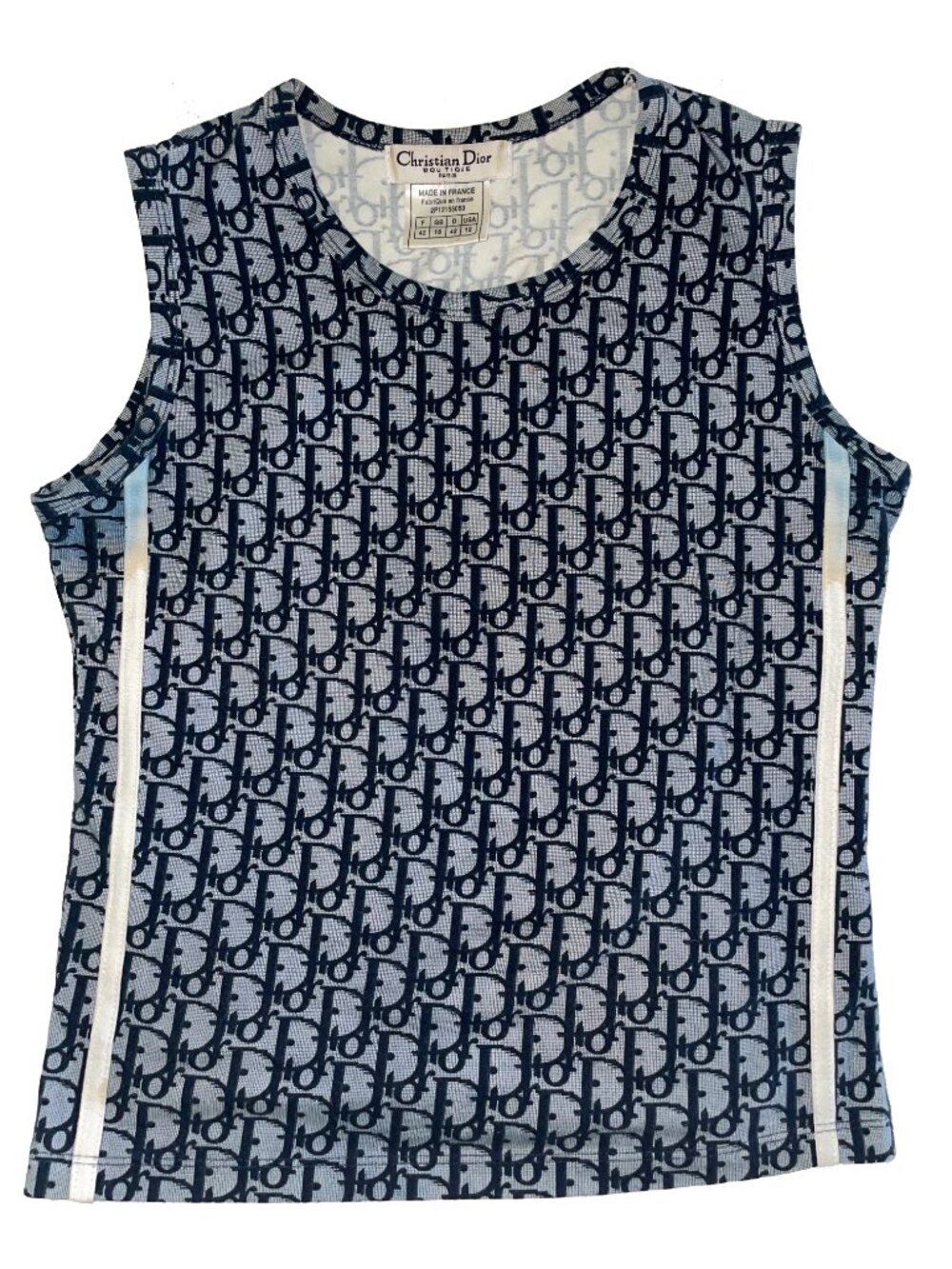Christian Dior Boutique Paris — Vintage Trotter Monogram Sleeveless Top